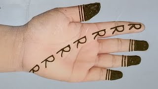 R Alphabet Easy Mehandi Design Trick Karwachauth Diwali Special Simple Arabic Mehndi Design [upl. by Janos]