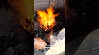 Forging a kitchen cleaver knife  Attaching wood handle to a blade [upl. by Tocci562]