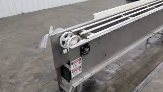 E314520  46foot L x 12inch W Plastic MatTop Motorized Cleated Conveyor [upl. by Sidhu873]