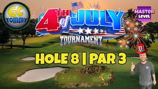 Master QR Hole 8  Par 3 HIO  4th of July Tournament Golf Clash Guide [upl. by Efeek]