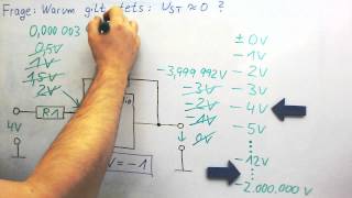 Elektronik ►OPV ►Gegenkopplung ►Warum ist die Steuerspannung ungefähr Null Volt [upl. by Eal]