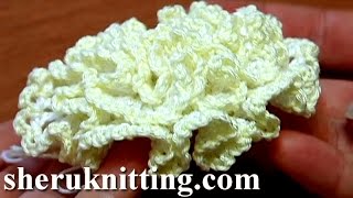 Crochet Ruche Petal Flower Made On Plate Part 2 of 2 [upl. by Erroll983]