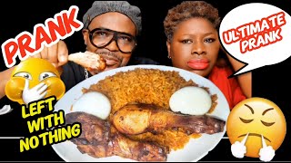 HE MASTERMINDED THE ULTIMATE PRANK Left Me with NOTHING  Spicy Jollof amp Grilled Chicken Mukbang [upl. by Fortier853]