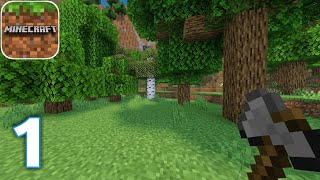 Minecraft Mobile Survival Walkthrough Part 1  The Introduction  Android No Commentary [upl. by Eberhard35]