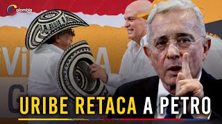 “La paz no es un juego ni un teatro de compadres” Uribe retaca a Petro por su reunión con Mancuso [upl. by Rives]