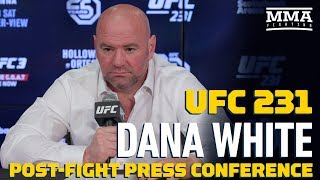 UFC 231 Dana White PostFight Press Conference – MMA Fighting [upl. by Blondy446]