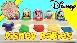 Mattel Disney Babies Poppin Pals Toy  Mickey Mouse Pluto Minnie Donald Duck Goofy [upl. by Schreibman]