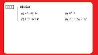 Faktorkan ax2  ax  2a xy2  x 2x2  16x  32 3x2  12xy  12y2 [upl. by Mumford]