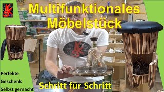 Multifunktionales Möbelstück selbst bauen – mit verstecktem Stauraum Beistelltisch inkl Schemel [upl. by Laurie152]