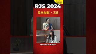 RJS 2024 Interview  Poonam Bera  Rank 36 [upl. by Sikata740]