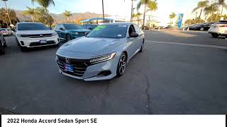 2022 Honda Accord Sedan Pasadena Los Angeles Glendale Alhambra Cerritos Orange County 2500643B [upl. by Lleunamme144]