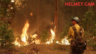 PARK FIRE HELMET CAM  AMERICAN RIVER HOTSHOTS BACKFIRE OPERATION [upl. by Eisler]