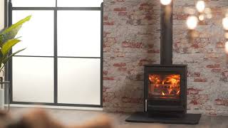 Charlton amp Jenrick Go Eco Excel 5kW Wide Scenic Door  Multifuel stove in action [upl. by Wiese]