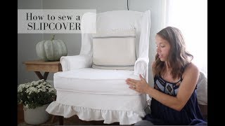 How to Slipcover a Wingback Chair [upl. by Rez]