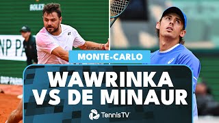 Alex De Minaur vs Stan Wawrinka  MonteCarlo 2024 Highlights [upl. by Ecraep644]