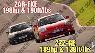 MR2 2ZZ v MR2 2AR FXE track battle [upl. by Theodora359]