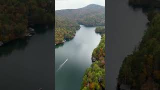 Lake Rabun leaf color drone video Oct 28 2024 [upl. by Pedroza]