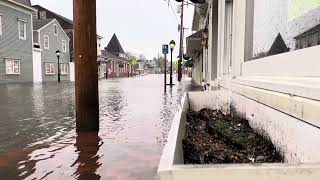 Dock Square Kennebunkport Maine flooding 11324 [upl. by Corly192]