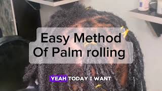 EFFECTIVE METHOD OF PALM ROLLING dreadextensions dreadlocks palmrolling [upl. by Dael291]