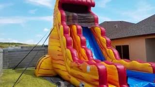 24ft Adrenaline Rush Inflatable Water Slide Rental  Laredo Party Rentals [upl. by Yrrat402]