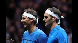 2017 Laver Cup Doubles R NadalRFederer vs SQuerreyJSock  FULL MATCH [upl. by Stanwinn]