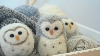 Needle Felted Owl A Beginners Guide to Felting [upl. by Aicen865]