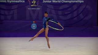 SYGKOUNA Ourania GRE  2023 Rhythmic Junior Worlds Qualifications HO Individual [upl. by Balcer481]