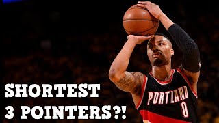 NBA quotSHORTESTquot 3 Pointers [upl. by Yleme]