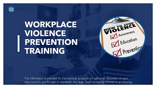 Workplace Violence Prevention  Overview of the WVPP training program [upl. by Ettenoitna]