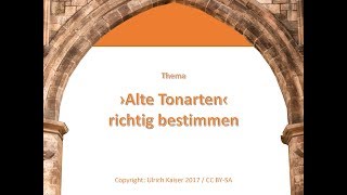 Alte Tonarten richtig bestimmen [upl. by Gnoh643]