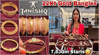 783Gm Starts💥Tanishq Gold Single Bangle Designs amp PriceLight Weight Gold Bangles Tanishq Jewellery [upl. by Armalda590]