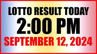 Lotto Result Today 2pm September 12 2024 Swertres Ez2 Pcso [upl. by Litnahc]