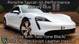 Porsche Taycan 4S Performance Battery Plus registered September 2020 70 finished in White [upl. by Lierbag]