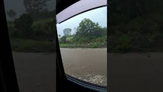 Driving on a Flooded out Road in Costa Rica costarica jacobeach [upl. by Nwahsit]