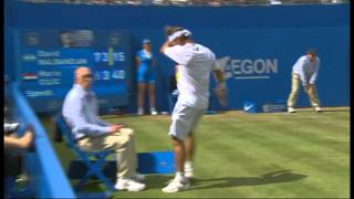 David Nalbandian angrily kicks Linesman in Queens Final 17612  BBC One ORIGINAL VIDEO [upl. by Ynogoham2]