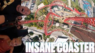 SIXYEAROLD GIRL CONQUERS MrBEASTS 1 RANKED MOST INSANE ROLLER COASTER IN THE WORLD [upl. by Annaehr722]