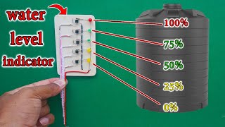 How To Make Water Level Indicator For Water Tank At Home  Simple Water Level Indicator Without IC [upl. by Lihcox59]