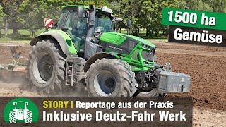 Zu Gast bei Gemüsebau Schlosser  Exklusiv DeutzFahr Werk  Serie 64 Traktoren  RVShift [upl. by Cattima798]