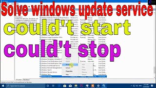 Fix windows update service couldnt stoped solve all the problem in windows 10 [upl. by Annaerda]