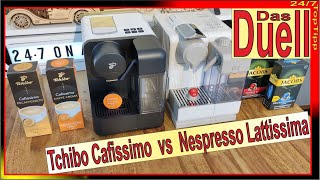 DeLonghi Lattissima vs Tchibo Cafissimo  Vergleich Teil 1  Nespresso vs Tchibo Kapselmaschine Cafe [upl. by Doro]