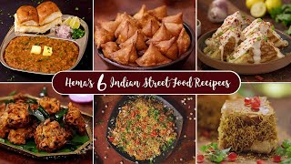 6 Famous Indian Street Food Recipes  Evening Snacks Recipe  Street Food of India HomeCookingShow [upl. by Inaffets]