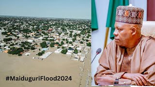 Maiduguri Flood VP Shettima Visits IDP Camp Shehu Of Bornos Palace [upl. by Wolcott]