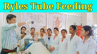 Nasogastric Tube Feeding  Ryles Tube Feeding Procedure  Clinical Demonstration  Health Sector [upl. by Ydnec610]