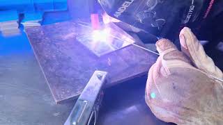 ANDELI TIG250Pro ACDC AC mode TIG welding 2mm aluminum plate [upl. by Zilvia]