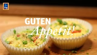 Herzhafte Muffins mit Rührei  Rezept der ALDI inspiriert [upl. by Navillus]