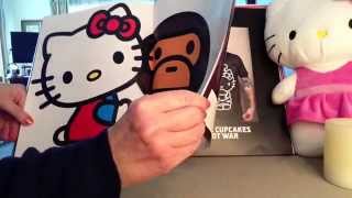 ASMR Page turning Hello Kitty book no talking some inaudible whisper [upl. by Inalel836]