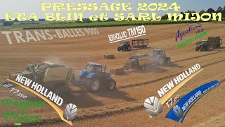 Pressage et ramassage paille 2024 Part 1 [upl. by Macleod125]