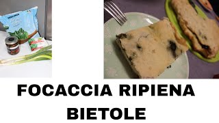 Focaccia ripiena Bietole Cipollotto Olive Taggiasche Stacchino  Focaccia ripiena facile SimoLM [upl. by Chee]