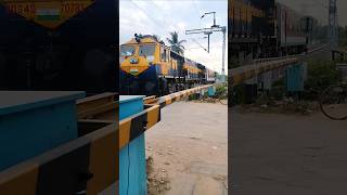 Train line crossing in road 🛣️🚉🚄🤣😍 train railway journey agartala [upl. by Enovaj]