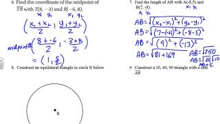 Geometry Midterm Review 1 [upl. by Akenit]